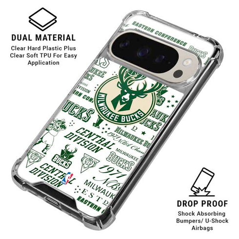 NBA Milwaukee Bucks Historic Blast New Pixel 9/9 Pro Clear Case